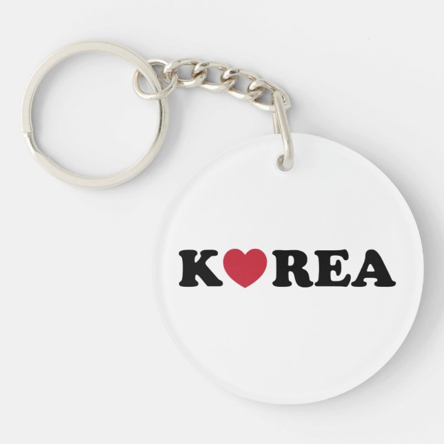 Korea Liebe Herz Schlüsselanhänger (Vorderseite)