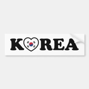 Korea Liebe Herzenflagge Autoaufkleber