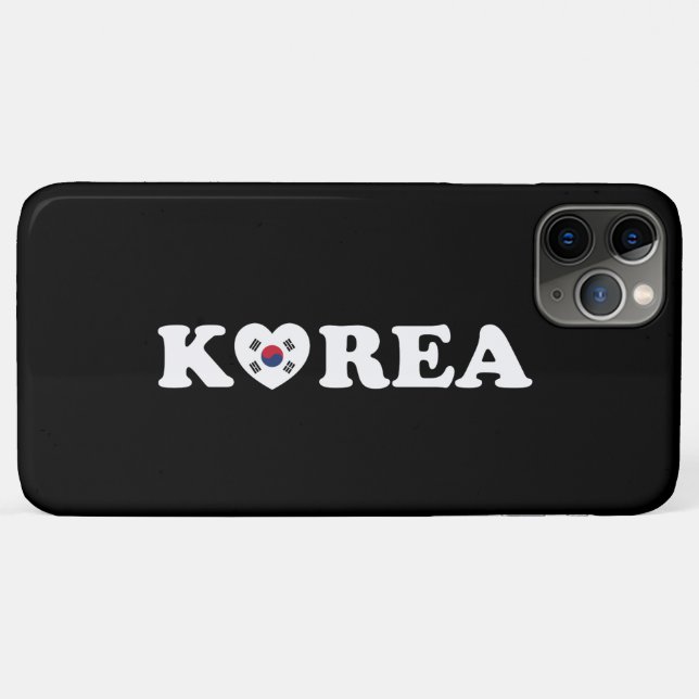Korea Liebe Herzenflagge Case-Mate iPhone Hülle (Rückseite (Horizontal))