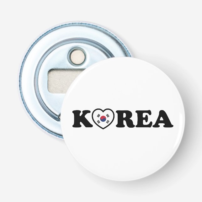 Korea Liebe Herzenflagge Flaschenöffner (Vorderseite)