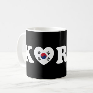 Korea Liebe Herzenflagge Kaffeetasse