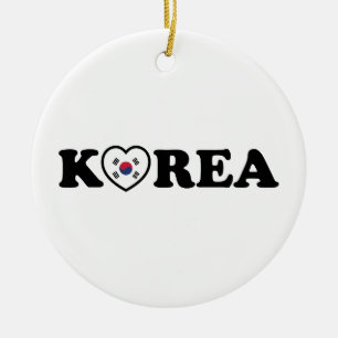 Korea Liebe Herzenflagge Keramik Ornament