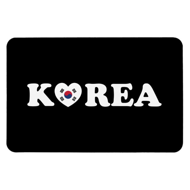 Korea Liebe Herzenflagge Magnet (Horizontal)