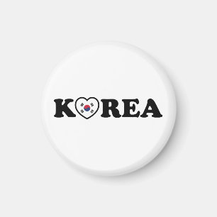 Korea Liebe Herzenflagge Magnet