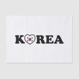 Korea Liebe Herzenflagge Seidenpapier