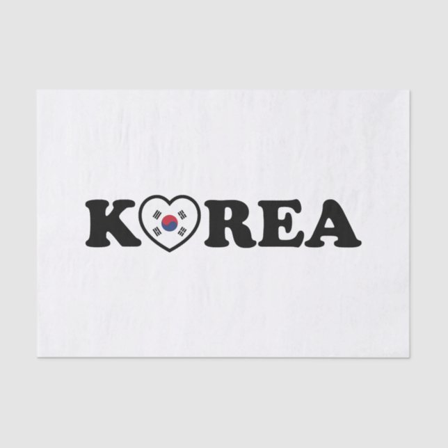 Korea Liebe Herzenflagge Seidenpapier (Vorderseite)