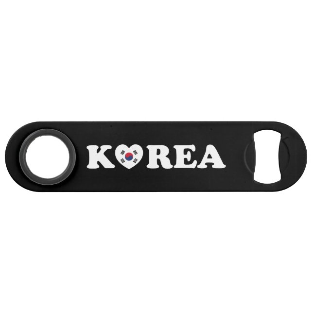 Korea Liebe Herzenflagge Speed Flaschenöffner (Vorderseite (Horizontal))