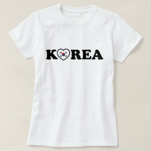Korea Liebe Herzenflagge T-Shirt