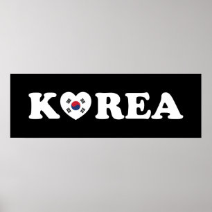 Korea Liebe Herzenplakat Poster
