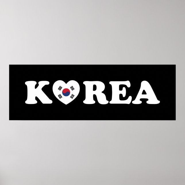 Korea Liebe Herzenplakat Poster (Vorne)