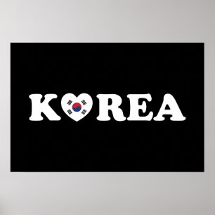 Korea Liebe Herzenplakat Poster