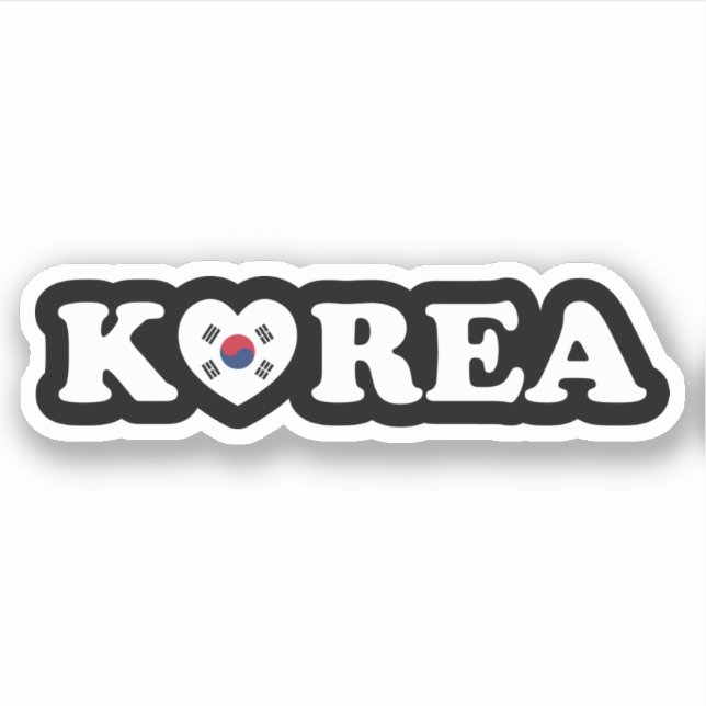 Korea Liebe Herzensticker Aufkleber (Vorderseite)