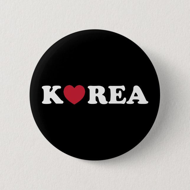 Korea Liebe Herzschaltfläche Button (Vorderseite)