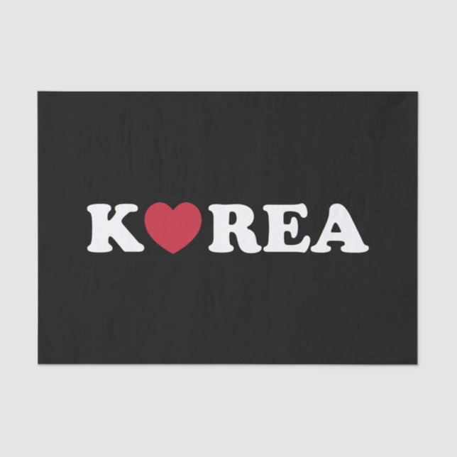 Korea Liebe Herzzettel Seidenpapier (Vorderseite)