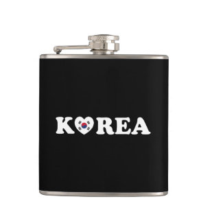 Korea Love Heart Flagge Flachmann