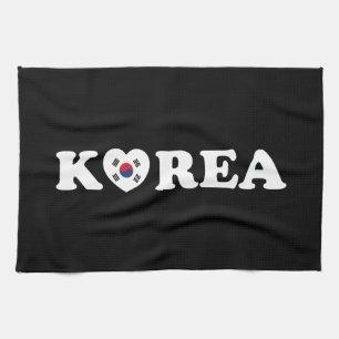 Korea Love Heart Flagge Geschirrtuch