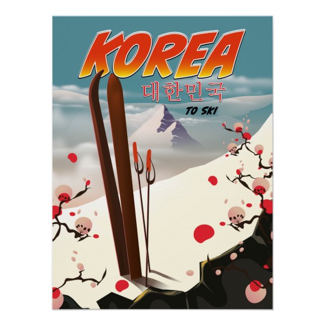 Korea muss Ski fahren Poster (Vorderseite)