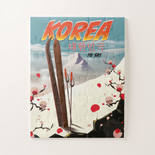 Korea muss Ski fahren Puzzle