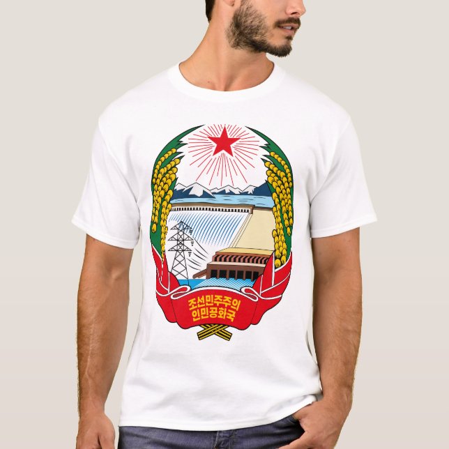 Korea-Nord-Emblem T-Shirt (Vorderseite)
