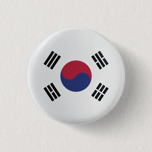 Korea Round-Icon-Flagge Button (Vorderseite)