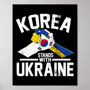 Korea steht mit der Ukraine Ukrainische koreanisch Poster