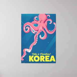 Korea Urlaubs Poster Leinwanddruck