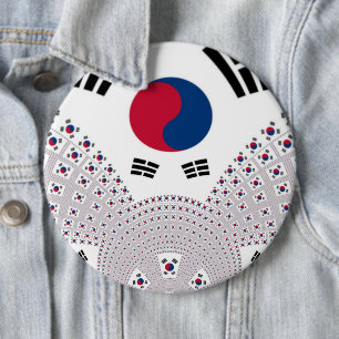 Korea Vibes: Eine Botschaft des Friedens Button