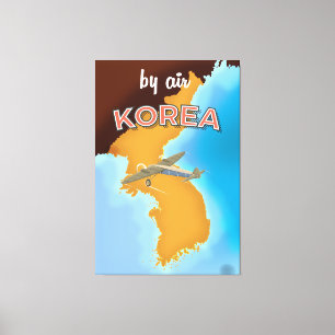 Korea Vintage Reiseplakatdruck Leinwanddruck