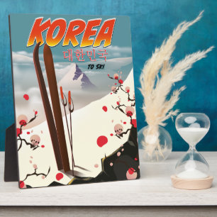 Korea zum Skifahren Fotoplatte