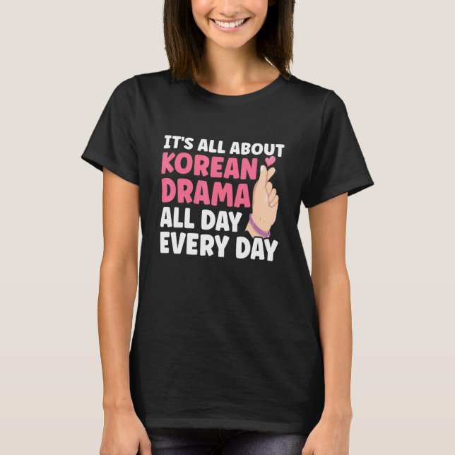 Korean Drama Love K Pop Finger Heart Kdrama T-Shirt (Vorderseite)
