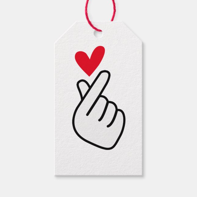 Korean finger heart geschenkanhänger (Vorderseite)
