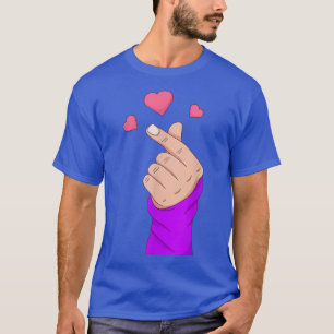 Korean Finger Heart Kpop Merchandise Girls T-Shirt