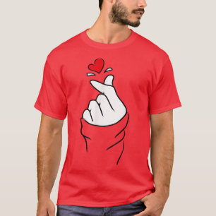 Korean Finger Heart Love Valentine Matching Clothe T-Shirt
