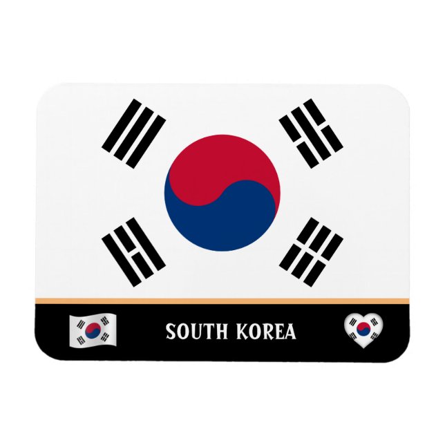 Korean Flag & Korean country travel / South Korea Magnet (Horizontal)