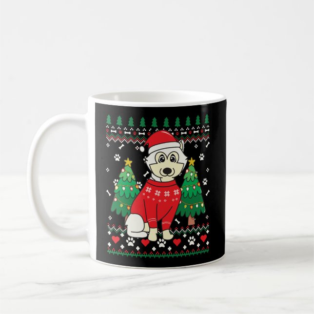 Korean Jindo Weihnachtsschmuck Tree Xmas Hunde Mam Kaffeetasse (Links)
