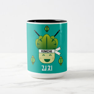 Korean Kimich Healthy Cabbage Food Probiotics Apr Zweifarbige Tasse