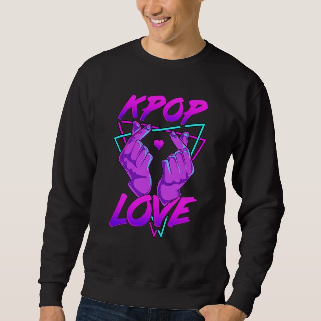Korean Love Sign K POP Love Fingers Sweatshirt (Vorderseite)
