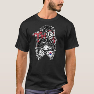 Korean Messy Bun Hair Girl Südkorea Volleybal T-Shirt