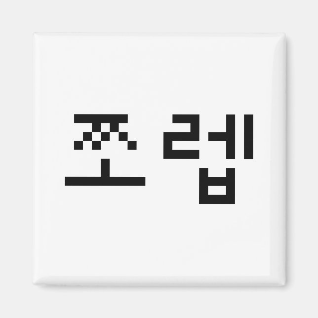 Korean Newb 쪼 렙 Jjoleb | Hangul Language Magnet (Vorne)