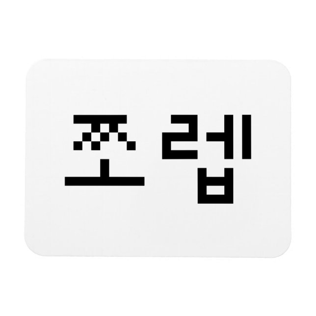 Korean Newb 쪼 렙 Jjoleb | Hangul Language Magnet (Horizontal)