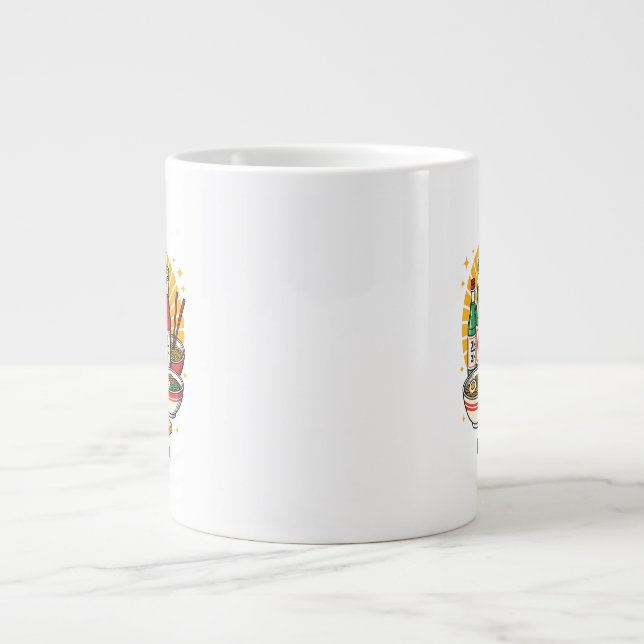 Korean Pop Culture Chest Print Espresso Cup Jumbo-Tasse (Vorderseite)