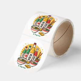 Korean Pop Culture Chest Print Printed Backpack Du Runder Aufkleber