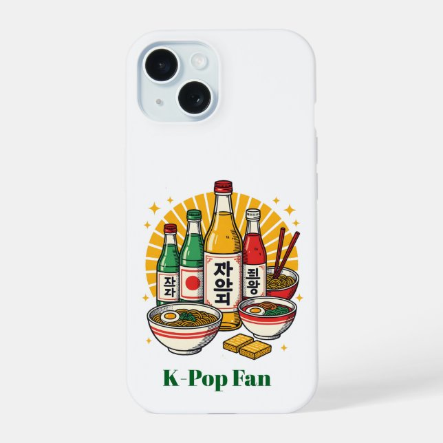 Korean Pop Culture Chest Print Printed Backpack Po iPhone 15 Hülle (Rückseite)