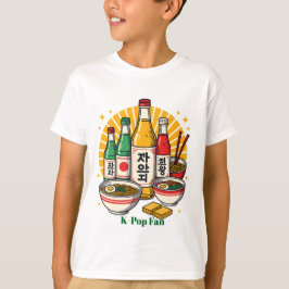 Korean Pop Culture Chest Print T-Shirt