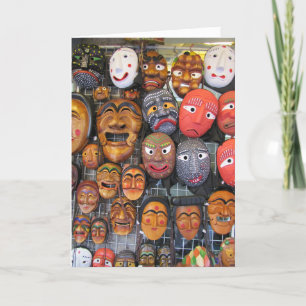 Korean Traditional Masks for Performance 한국 전통 탈 Feiertagskarte