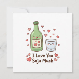 Koreanisch Ich liebe dich Soju sehr Süß Karte