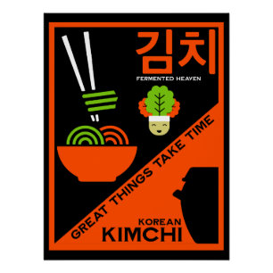 Koreanisch Kimchi Kitchen Art Poster
