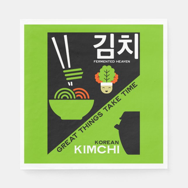 Koreanisch Kimchi Kitchen Art Serviette (Vorderseite)