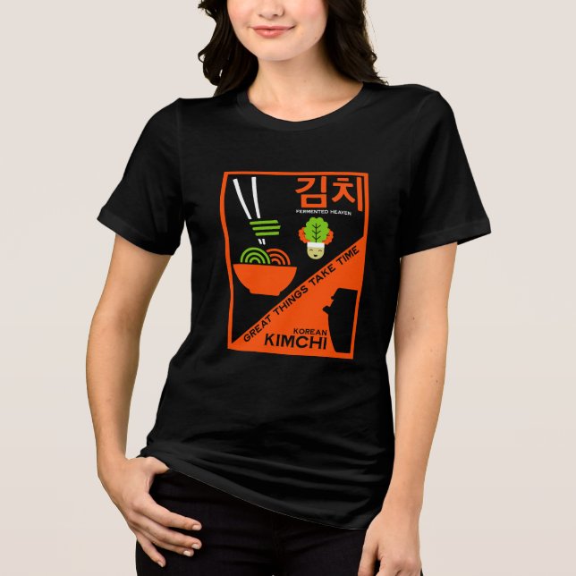 Koreanisch Kimchi Kitchen Art Tri-Blend Shirt (Vorderseite)