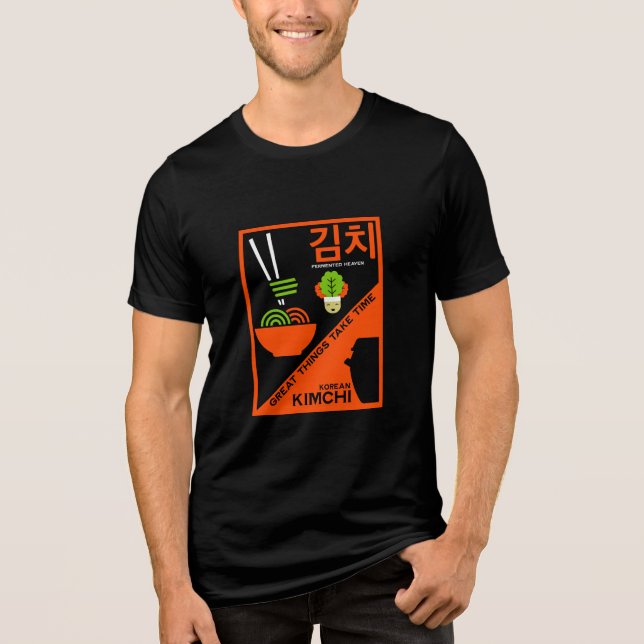 Koreanisch Kimchi Kitchen Art Tri-Blend Shirt (Vorderseite)